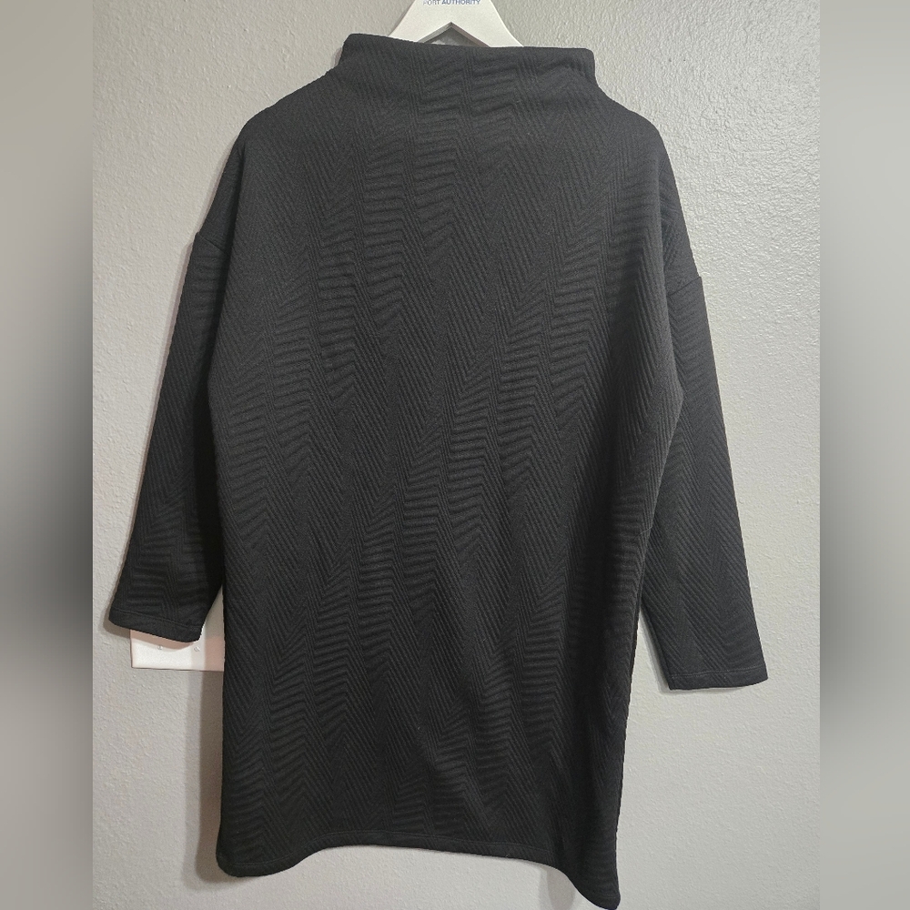 Tribal Funnel Neck Black Textured Dress Size Small - Picture 14 of 15